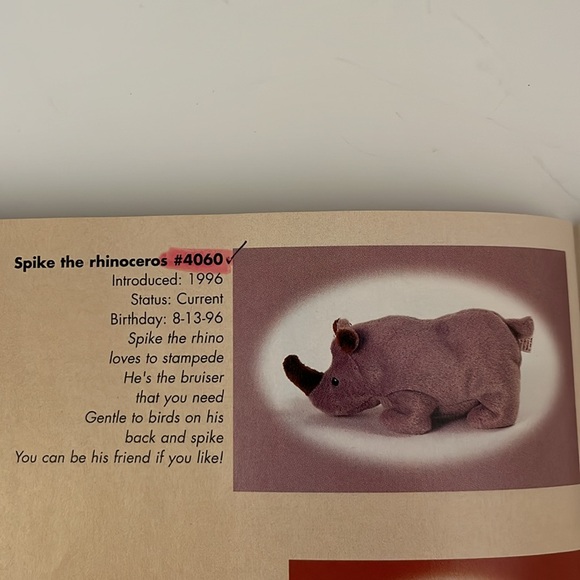 NWT SPIKE the rhinoceros by Ty Beanie Babies - Picture 6 of 6